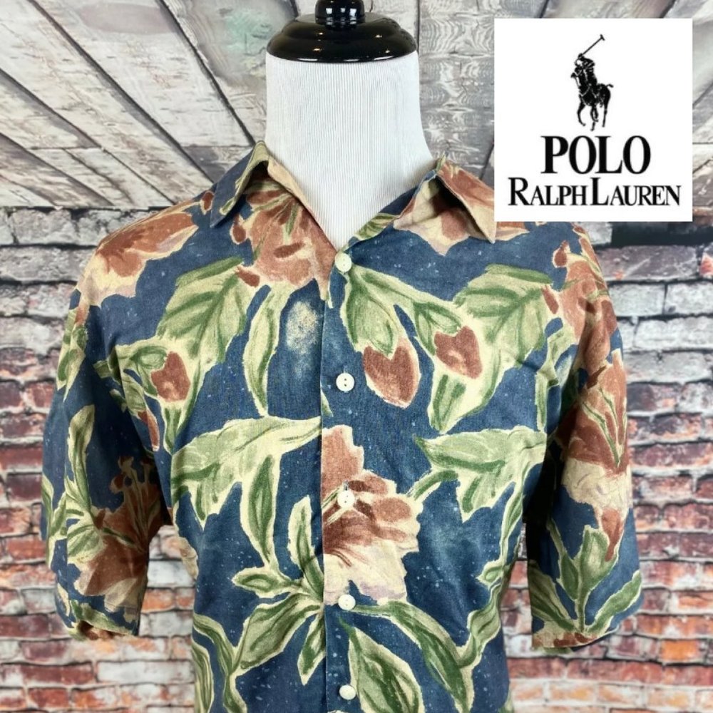 POLO Ralph Lauren Vintage Camp Floral Linen Shirt